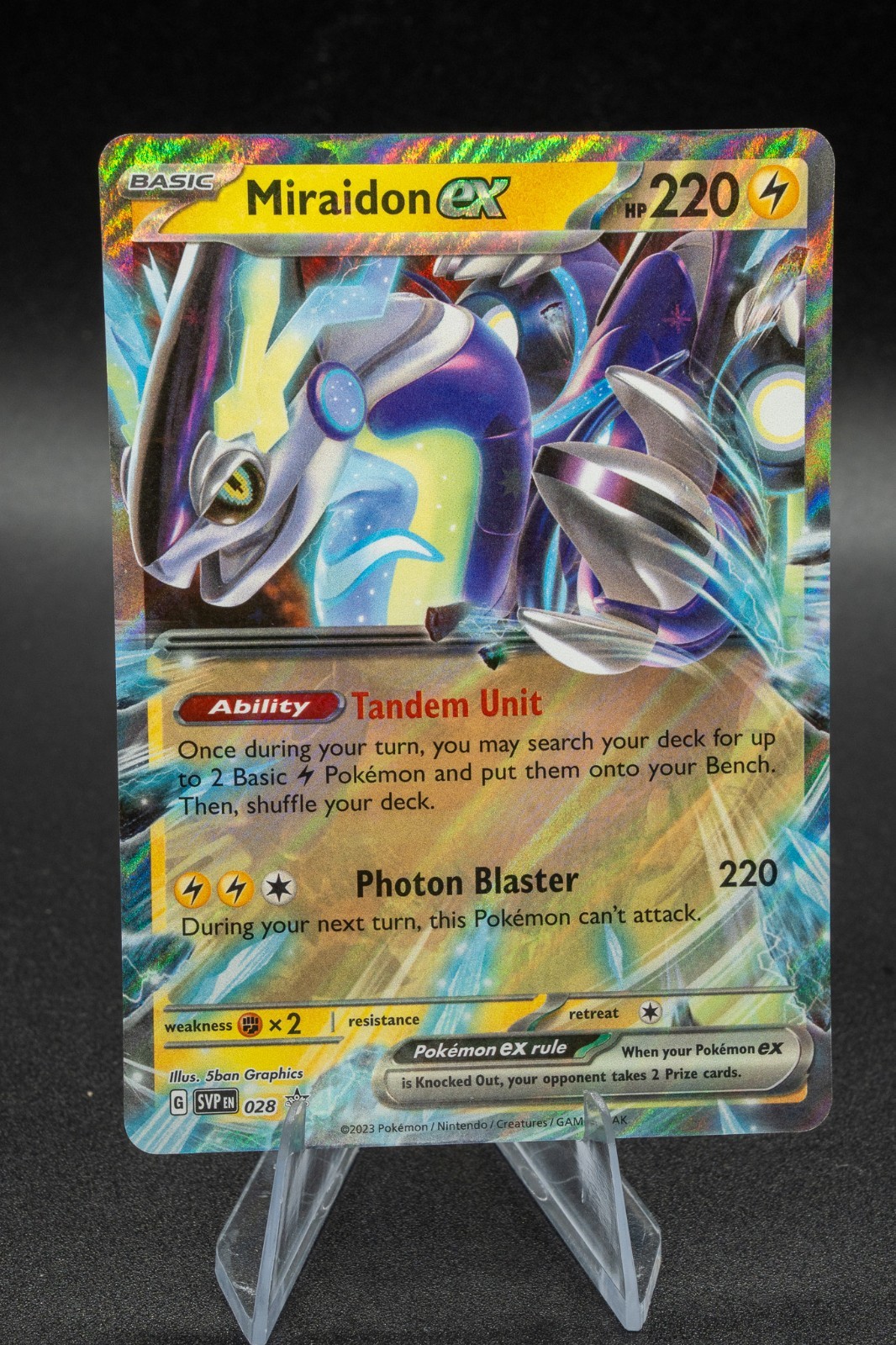 Miraidon ex - SVP 028 - Pokemon TCG Black Star Promo Holo (2023) NM Near Mint +
