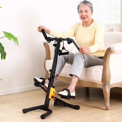 Indoor Mini Exercise Bike   Vertical Rehabilitation Pedal Trainer with Handrai