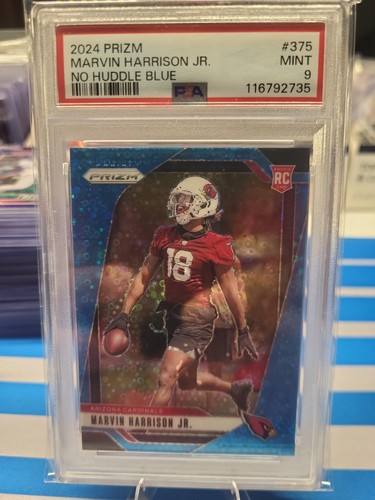 2024 Prizm Marvin Harrison Jr No Huddle Blue 58/99 PSA 9