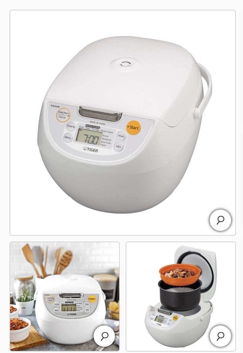 Warmer 5.5 Cup Ceramic Inner Pan 120v White