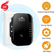 Wireless Wifi-Repeater 300Mbps Wifi Extender Amplifier Booster Router 802.11N WP