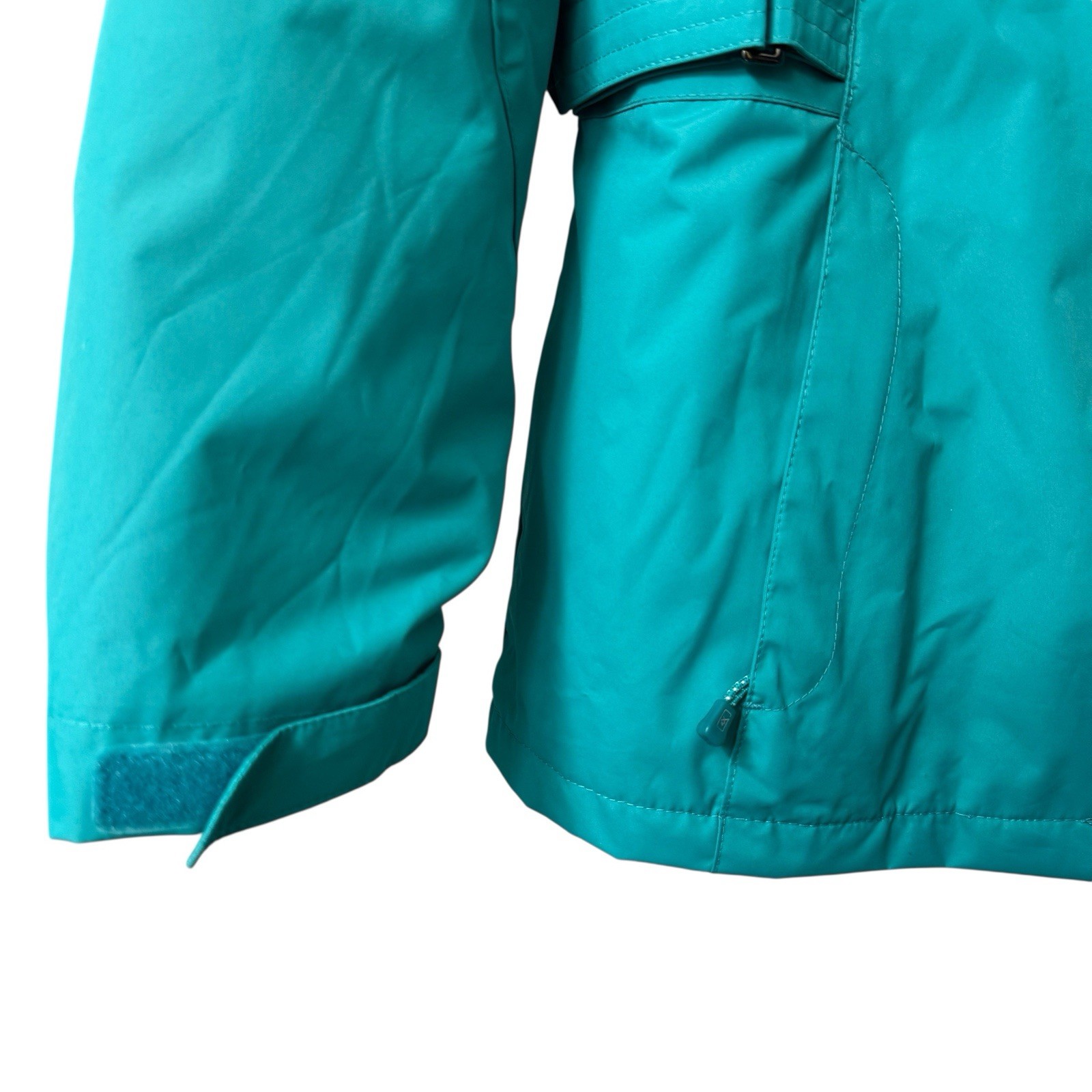ZeroXposur Women Winter Jacket 3-in-1 Sz L Teal Detach Quilted Liner Remove Hood image 9