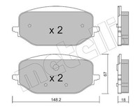 Metelli BremsbeläGe Vorne Rechts Links FüR Peugeot Rifter Opel Combo 508 II