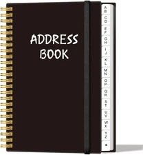 Address Book with Alphabetical Tabs - Telephone & 4.3" x 6.2" 