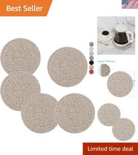 Heat Resistant Trivets for Hot Dishes Pots Pans Coasters Set Kitchen Decor Br...