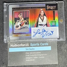 Lola Vice 2024 WWE Panini Select Ringside Action Signatures Silver Prizm Auto