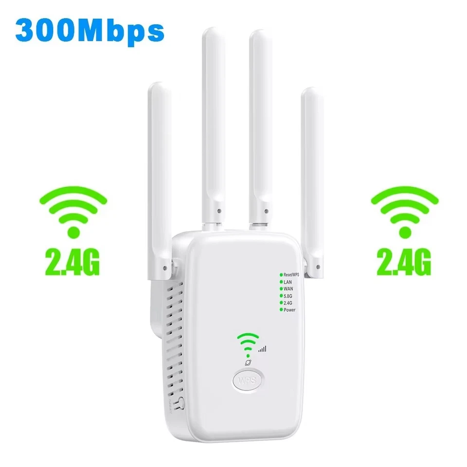 1200Mbps WiFi Signal Extender Range Repeater Booster Internet Amplifier UK Plug - Image 3 of 4
