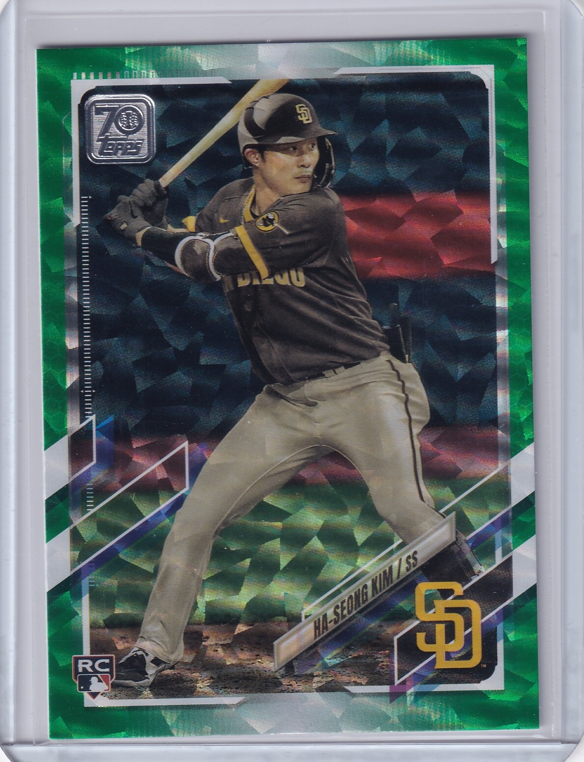2021 Topps Series 1 Green Foil #398 Ha-Seong Kim 298/499 RC PADRES