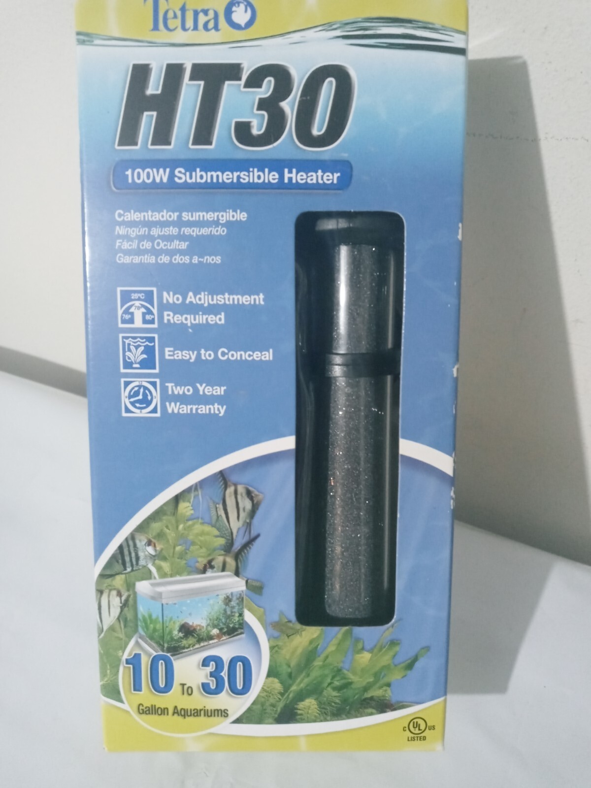 Tetra HT30 Submersible Aquarium Heater, 100-Watt - 046798264460 for 10-30  Tank | eBay