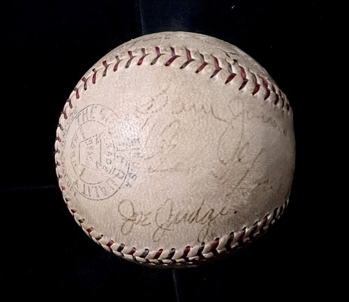 Walter Johnson & Joe Cronin 1929 Senators Signed (20) Official AL Baseball. JSA - Picture 2 of 7
