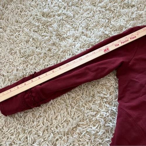 Soft Surroundings Burgundy Rachel Crochet Trim Jacket Peter Pan Collar MP - Picture 9 of 12