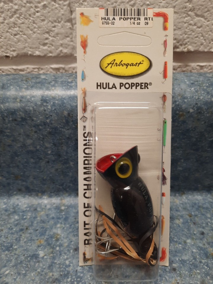 Arbogast Hula Popper Rattle Version Mint! Made in North America In 1997 ...