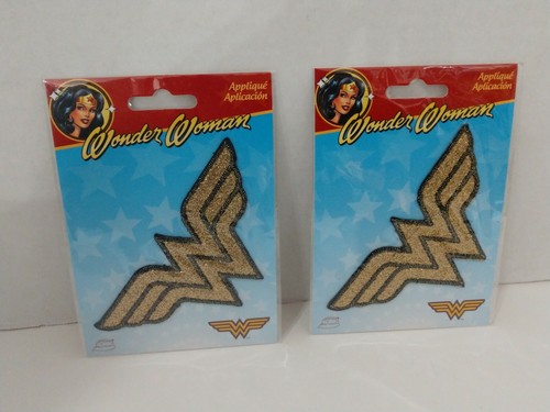 Lot of 2 Wright's DC Comics Iron-On Applique Wonder Woman Patches Justice League - Picture 1 of 3