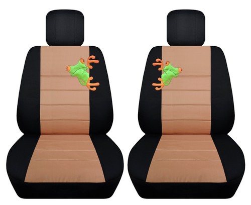 Juego de fundas de asiento de coche delanteras para Jeep Wrangler JK 2007-2018 diseño de rana - Imagen 11 de 20