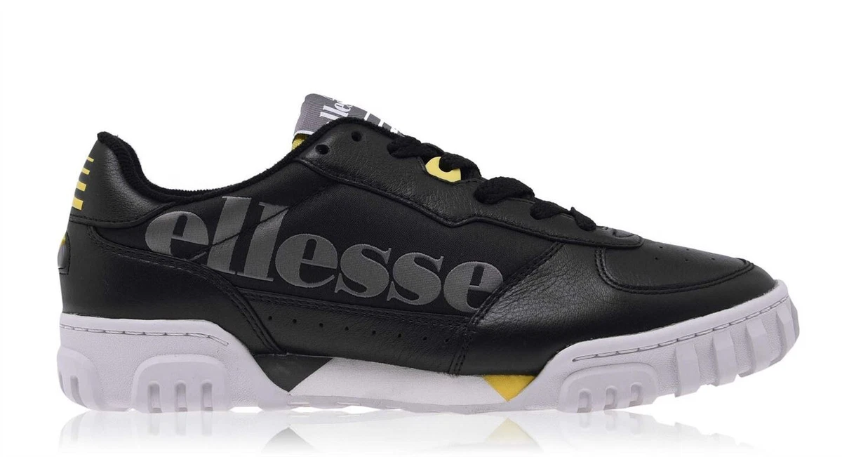 Ellesse New Ladies Leather Casual Black Trainers Shoes Womens RRP 100 UK Size 5