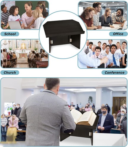 Foldable Tabletop Podium - Portable Presentation Podium, Lectern Book Stand - Picture 7 of 17