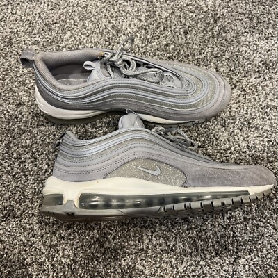 Nike Air Max 97 Wolf Gray Glitter Athletic Shoes Women's Sz 11 (At0071-001) 