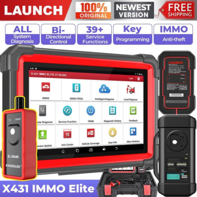 LAUNCH X431 IMMO Elite PLUS PAD V+ Key Programming Car Diagnostic Tool ECU Clone