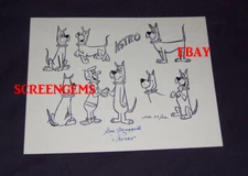 The Jetsons model sheet signed Don Messick voice Astro Hanna Barbera animation 