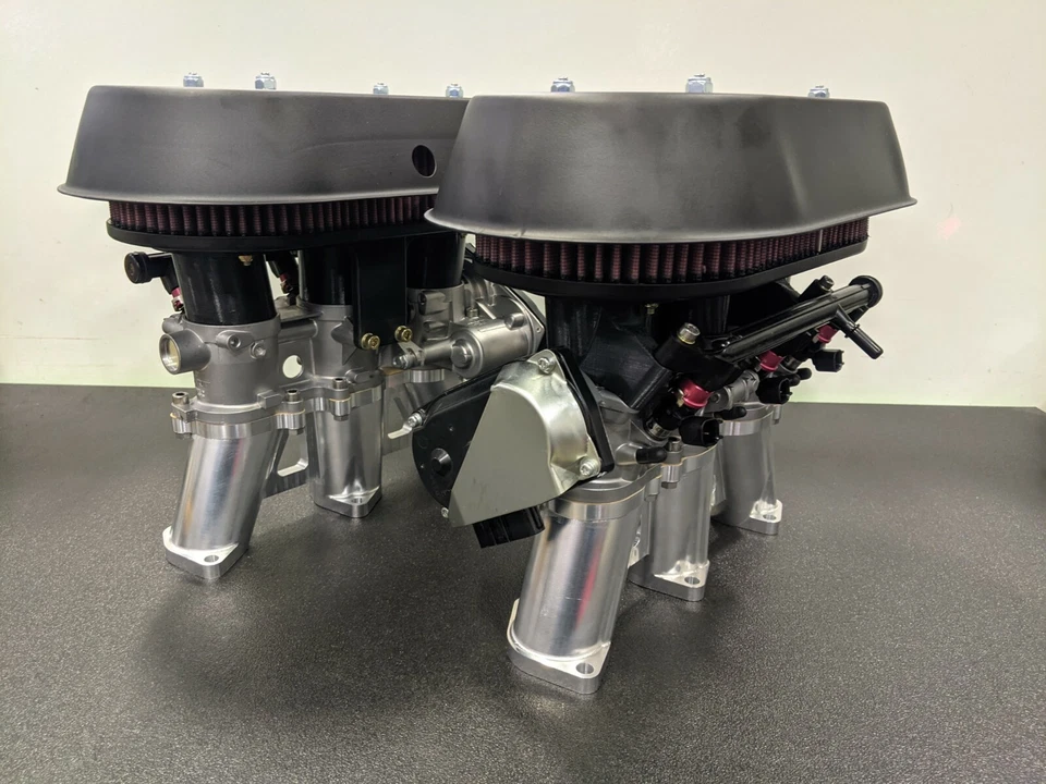 Cuerpo de acelerador individual electrónico ITB refrigerado por aire Porsche 911 inyección de admisión Foto 4 de 4