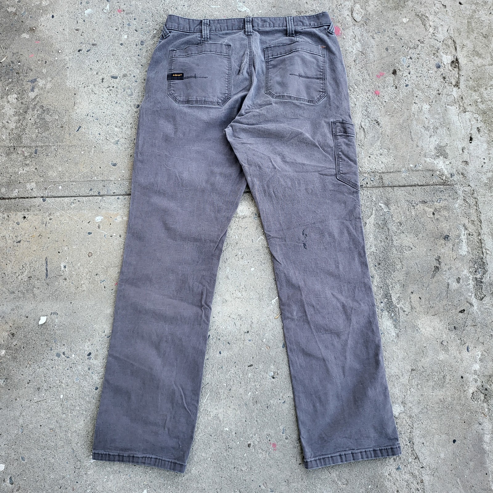 Ariat Pants 31x32 Gray Double Knee Rebar M4 Relaxed Straight Stretch Tag 33x34 eBay