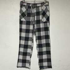 Lucky Brand Womens Plaid Pajama Pants Small Black/White Casual