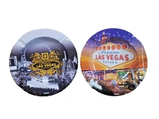 Las Vegas Nevada Cigarette Ashtray BUNDLE 2 Piece Set Casino Poker Slots NEW