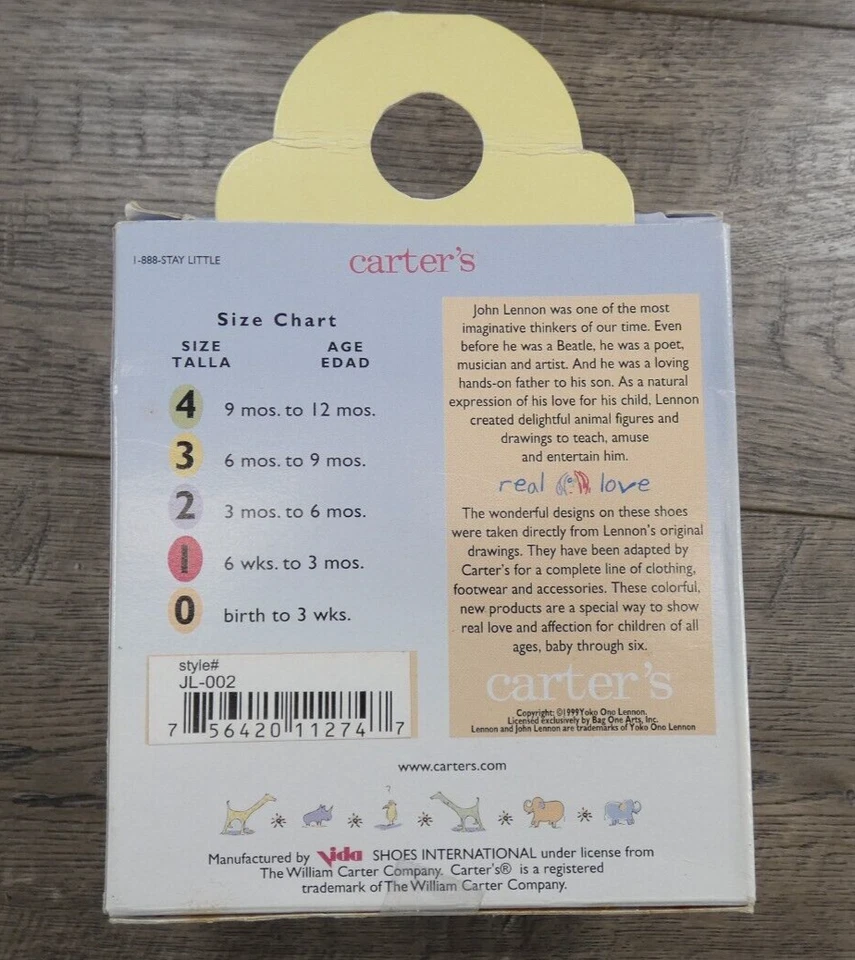 Ropa Bebé Niña Nueva De Colección Carter's John Lennon Talla 3 Rosa Botas Zapatos Foto 3 de 4
