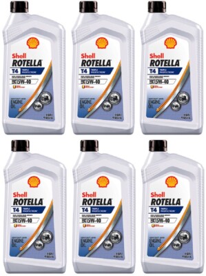 Shell Rotella T 550049483 Quart 15W-40 CJ4 Motor Oil - Quantity 6 ...