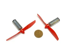 2 sets motor 1025 DC 3V Propeller 1mm Shaft rc drone diy motor prop red C4