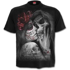 SPIRAL DIRECT DEAD KISS T-Shirt/Tattoo/Sugar Skull/Demon/Love/Goth/Rose/Tee/Top