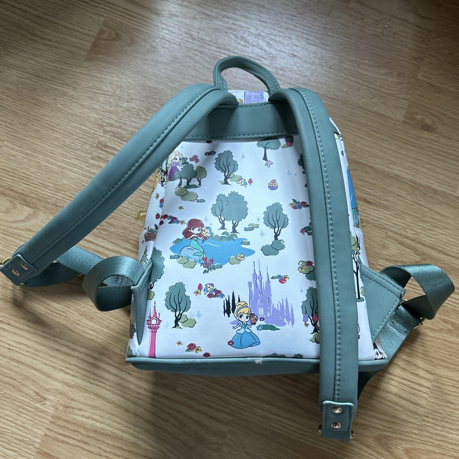 Disney Loungefly PRINCESS CHIBI LANDSCAPE Mini Backpack VERY CLEAN eBay