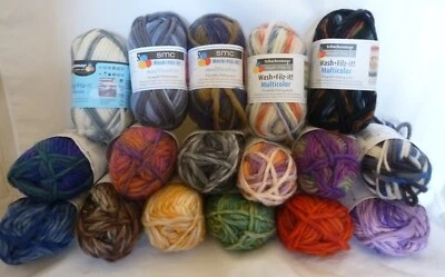SCHACHENMAYR SMC Wash + Filz It! MultiColor x 50g Chunky Felting Wool for Knitting 100% Wool