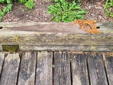 Craftsman Hand Saw Fine Crosscut 26" Hollow Ground 10 Pt 12" Ruler Vintage Sears