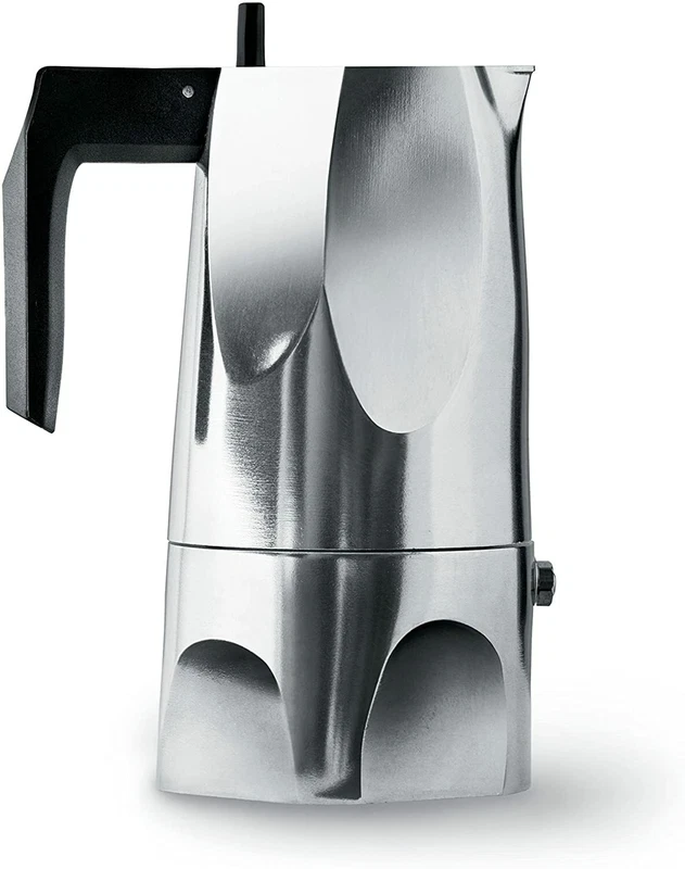 Caffettiera Espresso Moka 3 Tazze ALESSI Ossidiana MT18/3 in Alluminio - Caffè