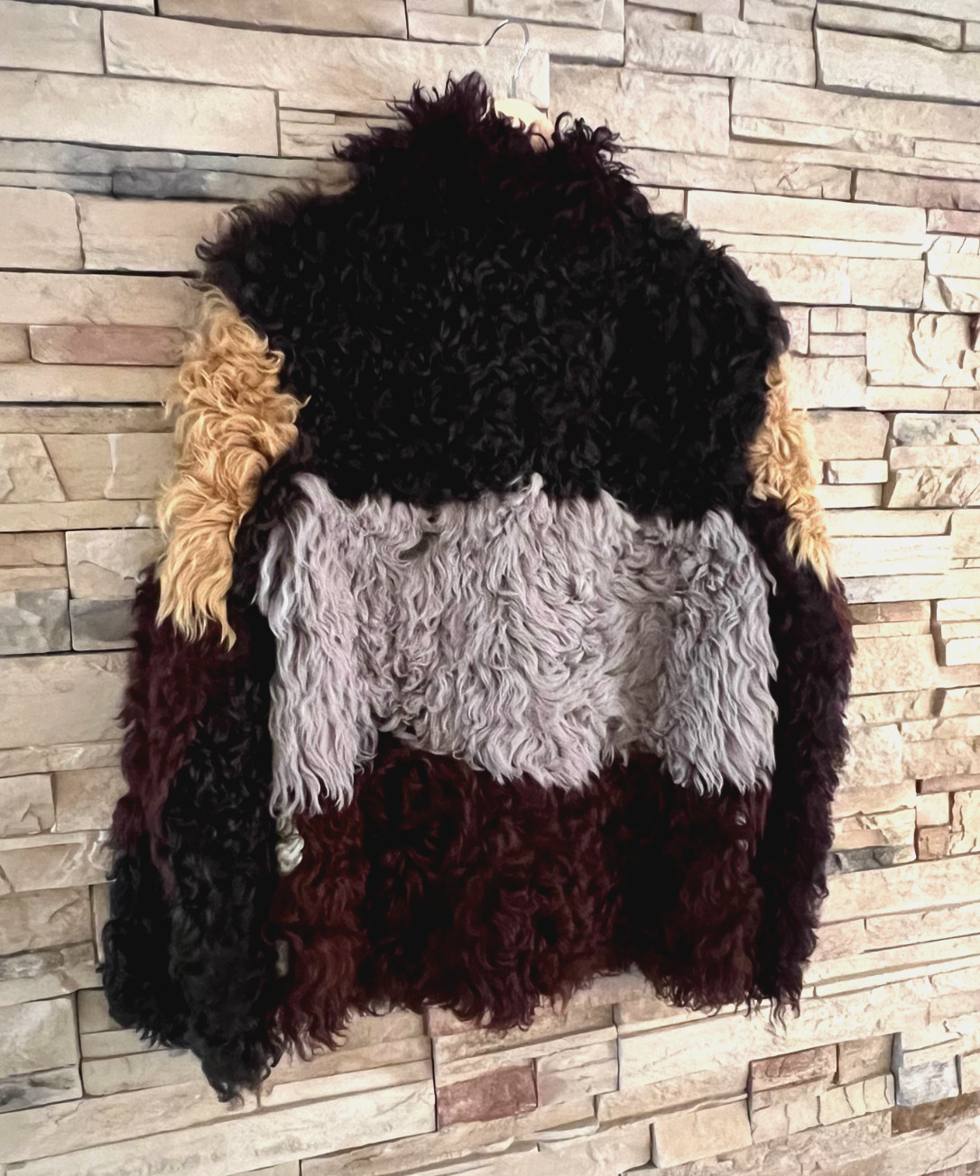 Marni Patchwork Shearling Jacket Size 42 - image 6