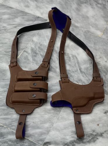 WoW Handcrafted Universal 9mm Stylish and amazing leather Holster with 3 mags