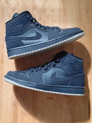 Size 9W- Air Jordan Mid Black Glitter Women's Black Cat Colorway