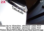 2x Custom Car Door Stickers Reflective Personalized Name+2hearts Stickers Gifts