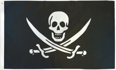 CALICO Jack Rackham Jolly Roger Pirate Flag 3x5 Boating Flag Skull Flag 100D