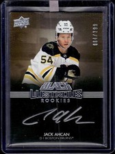 2021-22 SPx #LRS-JA Jack Ahcan UD Black Lustrous Rookie Signatures #/299