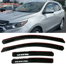 IN-CHANNEL Smoke Window Visor Sun Vent Rain Guard Fit 2018-2023 Chevy Equinox