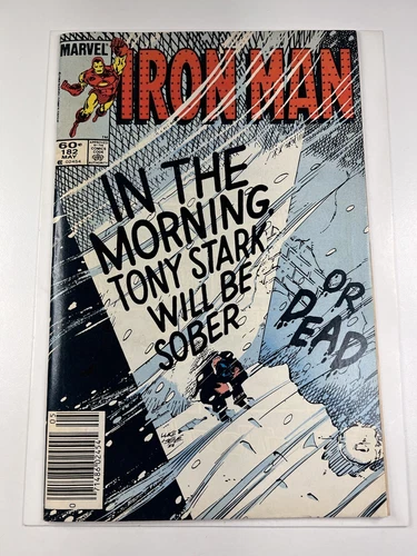 IRON MAN #182 1984 Marvel Newsstand LUKE MCDONNELL COVER ART