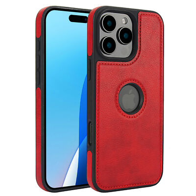 Shockproof Leather Phone Case For iPhone 16 15 14 13 12 11 Pro Max XR XS 7 8 SE
