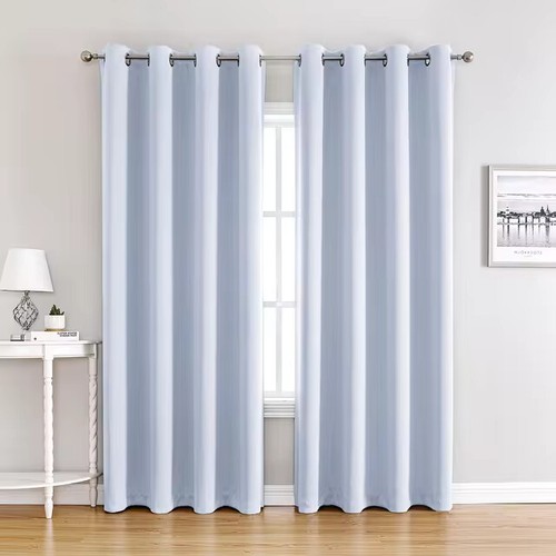 2X Blockout Curtains Thermal Bedroom 100% Blackout Curtains Fabric Pair Eyelet - Picture 8 of 36