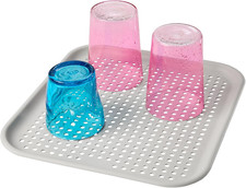 Sink Elevated Sink Mat, Grey  cushioned surface, airflow holes, raised design,