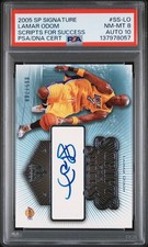 2005 Sp Signature Scripts For Success #SS-LO Lamar Odom PSA 8 Lakers Auto 10