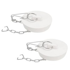 2Pcs Tub Stoppers, Rubber Bathtub Stoppers 53-55mm, White