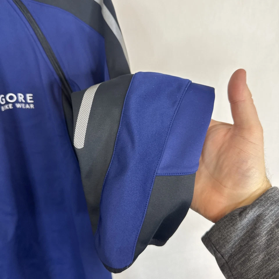 Chaqueta de ciclismo Gore Bike Wear Windstopper Soft Shell azul/negro grande para hombre Foto 2 de 4