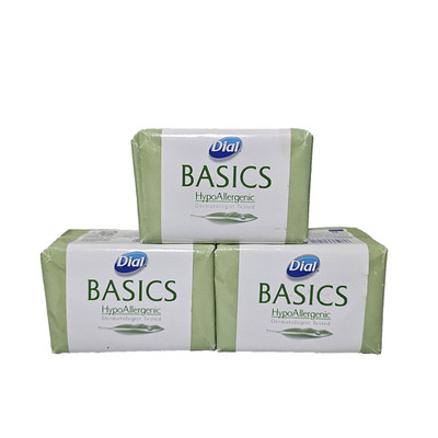 Dial Basics HypoAllergenic 3.2 Oz Soap Bars 2 Pack - (Lot of 3) 6 Bars of Soap